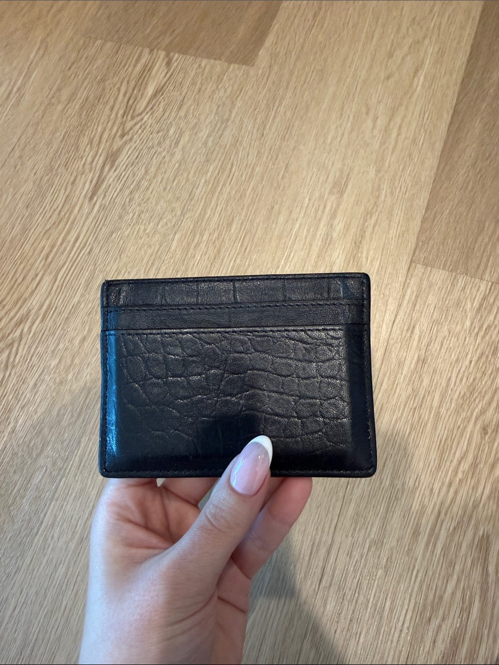 Saint Laurent Black Leather Card & Key Holder with YSL Monogram - Picture 2 of 2
